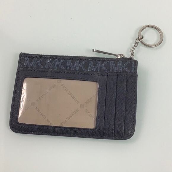 Michael Kors Jet set Travel top zip Coin Pouch with ID & Key ring EUC - Picture 4 of 11